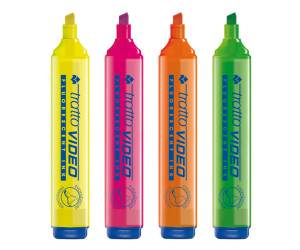 Evidenziatore Video punta a scalpello da 1,5 mm astuccio 4 colori - 6293 - 1