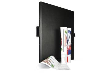 Raccoglitore Sanremo 2000,50 x 70 cm 4 anelli a R 30 mm dorso 3 cm nero - 8393 - 1