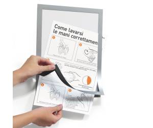 Cornice magnetica Duraframe A5,15 x 21 cm silver - 9477 - 1