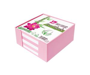 Contenitore in plastica con foglietti bianco 10 x 10 x 5 cm - 19378 - 2