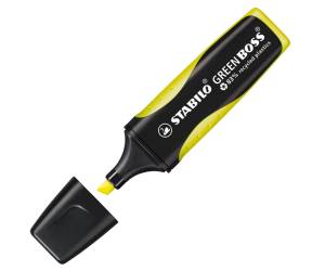 Evidenziatore Green Boss punta a scalpello tratto 2,5 mm colori assortiti astuccio 4 pezzi - 14467 - 1