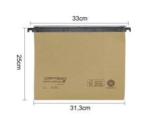 Cartella sospesa Cartesio Eco logica cassetto 33 cm fondo V 31,3 x 25 cm avana - 3238 - 1