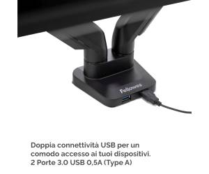 Braccio portamonitor doppio Platinum Series - 16765 - 2