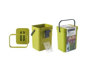 Pattumiera Gino per rifiuti organici 5 lt verde - 24881 - 1