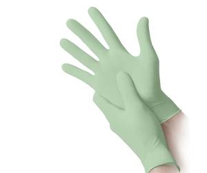 Guanti in nitrile bio taglia XL verde pastello scatola 100 pezzi - 27921 - 1