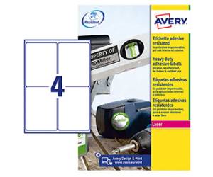 Etichette adesive L4774 in poliestere laser permanenti 99,1 x 139 mm 8 fogli - 6287