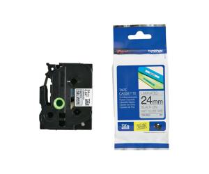 Nastro metallizzato nero argento opaco 24 mm x 8mt - 6605