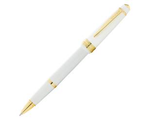 Penna roller Bailey Light punta F fusto bianco oro - 5680