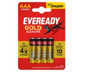 Pila ministilo AAA 1,5 V Eveready Gold alcalina blister 4 pezzi - 5681