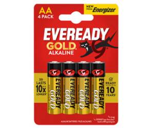 Pila stilo AA 1,5 V Eveready Gold alcalina blister 4 pezzi - 5685