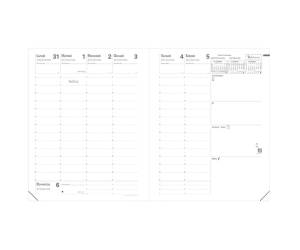 Agenda settimanale Presidente 2026 copertina Marlow 21 x 27 cm blu notte - 2645 - 1