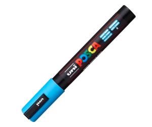 Marcatore a base d acqua Uni Posca PC5M punta tonda media 1,8,2,5 mm azzurro - 6533 - 1