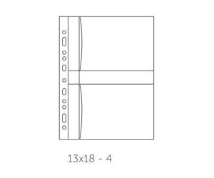 Buste forate Atla FT porta foto e cartoline 4 spazi 13 x 18 cm trasparente - 4227 - 2