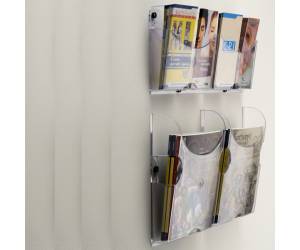 Portariviste da parete Ice 2 tasche 1,3 A4 set 2 pezzi - 13446 - 1