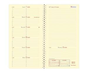 Agenda settimanale Italnote S 2026 con spirale copertina Impala 8,8 x 17 cm nero - 2321 - 1