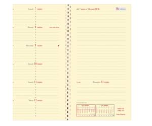 Agenda settimanale Italnote S 2026 con spirale copertina Impala 8,8 x 17 cm nero - 2321 - 2