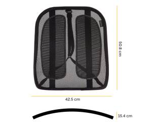 Supporto schiena Office Suites 50x45x20 cm in tessuto a rete nero - 17439 - 1