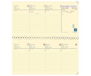 Agenda settimanale Planital 2026 con spirale copertina Impala 8,8 x 17 cm nero - 3518 - 1