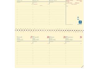 Agenda settimanale Planital 2026 con spirale copertina Impala 8,8 x 17 cm nero - 3518 - 2