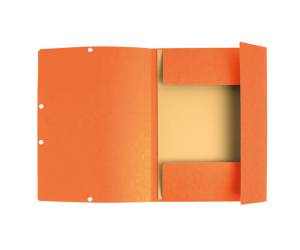 Cartella 3 lembi con elastico angolare A4 dorso 0,3 cm cartoncino Lustre arancio - 9359 - 1