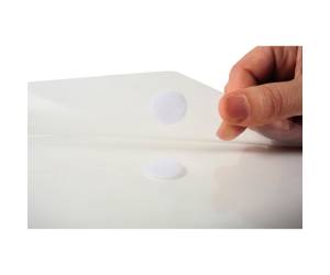 Busta a tasca con chiusura in velcro PPL 24 x 32 cm trasparente - 16453 - 2