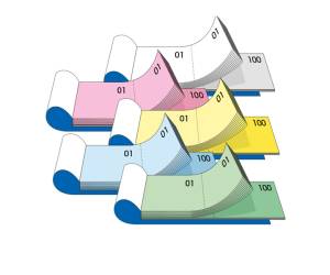 Blocco numerato 1,100 colori assortiti 13 x 6 cm - 453 - 1