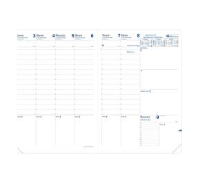 Agenda settimanale Prenote 2026 copertina Impala 21 x 29,7 cm nero - 2368 - 2