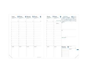 Agenda settimanale Trinote 2026 copertina Impala 18 x 24 cm nero - 2369 - 1