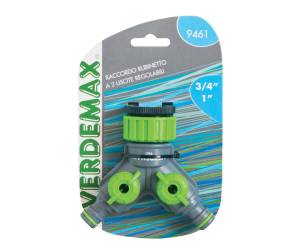 Raccordo rubinetto 2 uscite regolabili - 25116 - 1