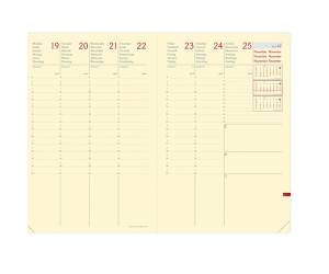 Agenda settimanale Ministro Prestige 2026,16 x 24 cm silk bordeaux - 2418 - 2