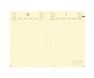 Agenda giornaliera Daily 21 Prestige 2026,13 x 21 cm copertina Silk nero - 2464 - 1