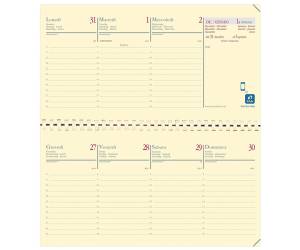 Agenda planing Planital 2026 con spirale 8,8 x 17 cm copertina Soho blu acciaio - 2466 - 1
