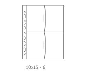 Buste forate Atla FT porta foto e cartoline 8 spazi 10 x 15 cm trasparente - 4228 - 2