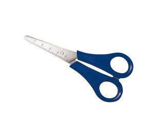 Forbici centimetrate punta tonda 13 cm lama in acciaio inox colori assortiti - 3577 - 1