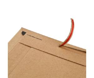 Busta a sacco in cartone chiusura autoadesiva 250 x 340 x 50 mm avana - 26839 - 1