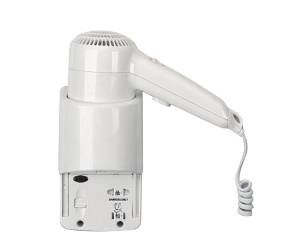 Asciugacapelli da hotel Yul Basic aggancio laterale con presa 20x10x22,1 cm 1200 W 220,240 V ABS bianco Medial 704001 - 6958