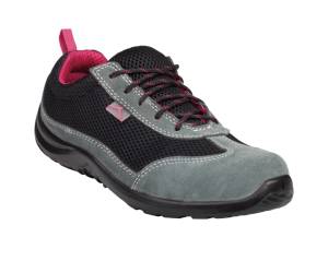 Calzatura di sicurezza Como S1P SRC pelle scamosciata poliestere mesh numero 41 nero fucsia - 8006