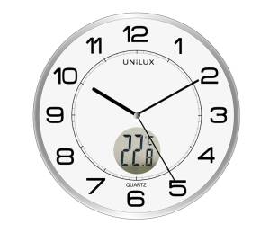 Orologio da parete Tempus con termometro diametro 30 cm bianco - 9754