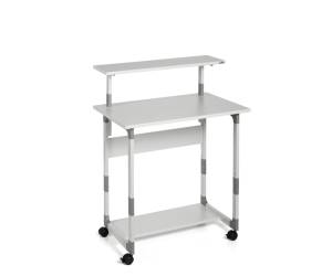 Pc Workstation System 80 VH con ruote 3 ripiani 80 x 56,4 x 92,122 cm grigio - 10519