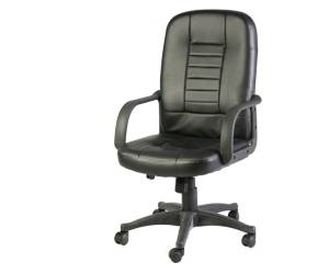 Poltrona direzionale Detroit con ruote e braccioli nero - 8924