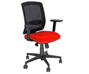 Poltrona semidirezionale Molly MLA con braccioli regolabili rosso - 10046