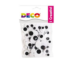 Occhietti adesivi ovali - misure assortite ovali - busta 50 pezzi - Deco - 11496 - 8004957114966 - DMwebShop