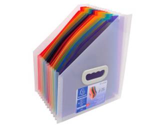 Classificatore portariviste Crystal - 12 tasche - PP - 26,5 x 32,5 cm - Exacompta - 55598E - 3130630555988 - DMwebShop