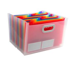 Classificatore con maniglia Crystal - 24 tasche - PP - 33 x 23,5 x 25 cm - Exacompta - 55198E - 3130630551980 - DMwebShop