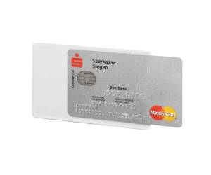 Tasca porta carte di credito RFID Secure - PPL - 5,4 x 8,7 cm - trasparente-argento - conf. 3 pezzi - Durable - 8903-19 - 4005546984605 - DMwebShop