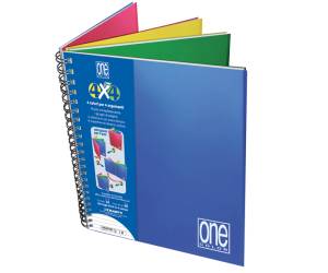 Blocco One Color 4 x 4 - A4+ - forato - 1 rigo - 120 fogli - 80 gr - spiralato - conf. 3 pezzi - Blasetti - 6429 - 8007758164291 - DMwebShop