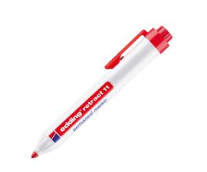 Marcatore permanente 11 Retract - punta conica - 1,5 - 3 mm - rosso - Edding - 4-11002 - 4004764869510 - DMwebShop