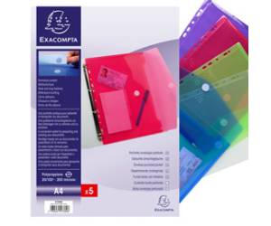 Busta forata con chiusura in velcro PPL 24 x 32 cm colori assortiti - 16462