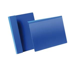 Buste identificative con aletta pieghevole A4 orizzontale blu - 17934