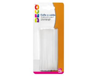 Colla per pistola mini diametro 7 mm trasparente lunghezza 10 cm - 16844